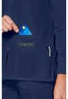 Navy - Snap Front Warm-Up Jacket (View 4)