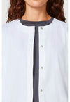 White - Snap Front Warm-Up Jacket (View 2)