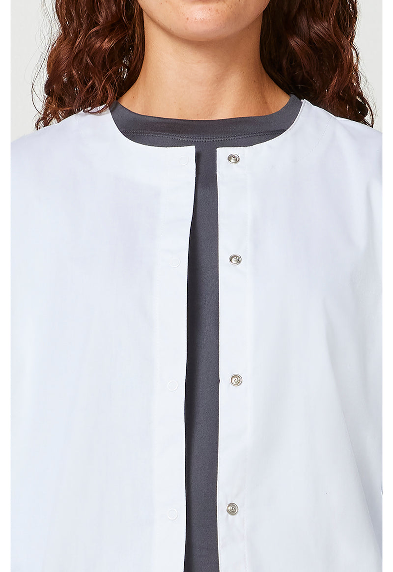 White - Snap Front Warm-Up Jacket (View 2)