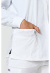 White - Snap Front Warm-Up Jacket (View 3)