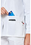 White - Snap Front Warm-Up Jacket (View 4)