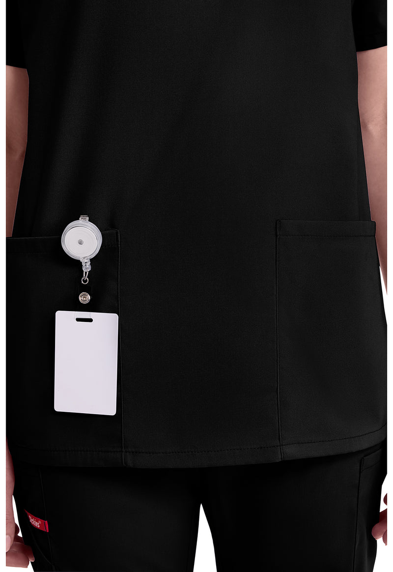 Black - Women's V-Neck Scrub Top (View 3)