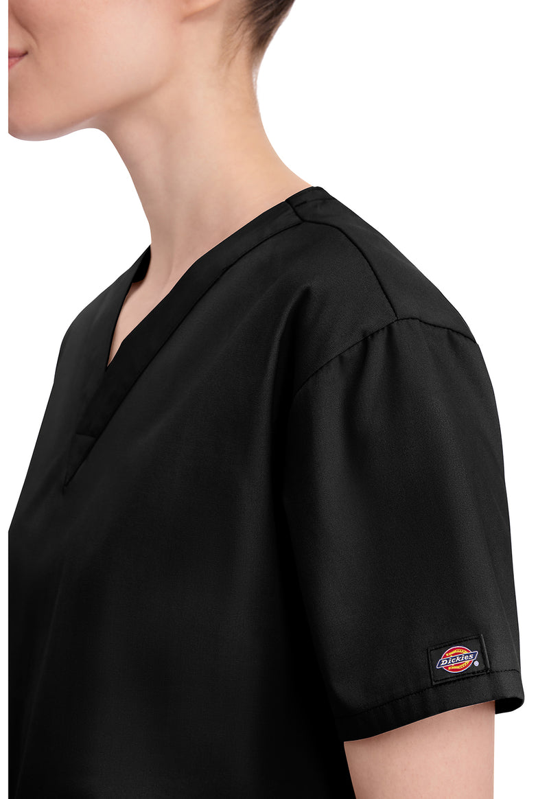 Black - Women's V-Neck Scrub Top (View 4)