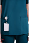 Caribbean Blue - Women's V-Neck Scrub Top (View 3)