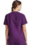 Eggplant - Dickies EDS Signature Women Scrub Top - Back View