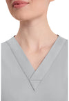 Grey - Women's V-Neck Scrub Top (View 2)