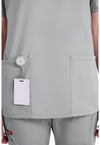 Grey - Women's V-Neck Scrub Top (View 3)