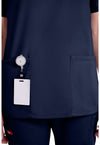 Navy - Women's V-Neck Scrub Top (View 3)