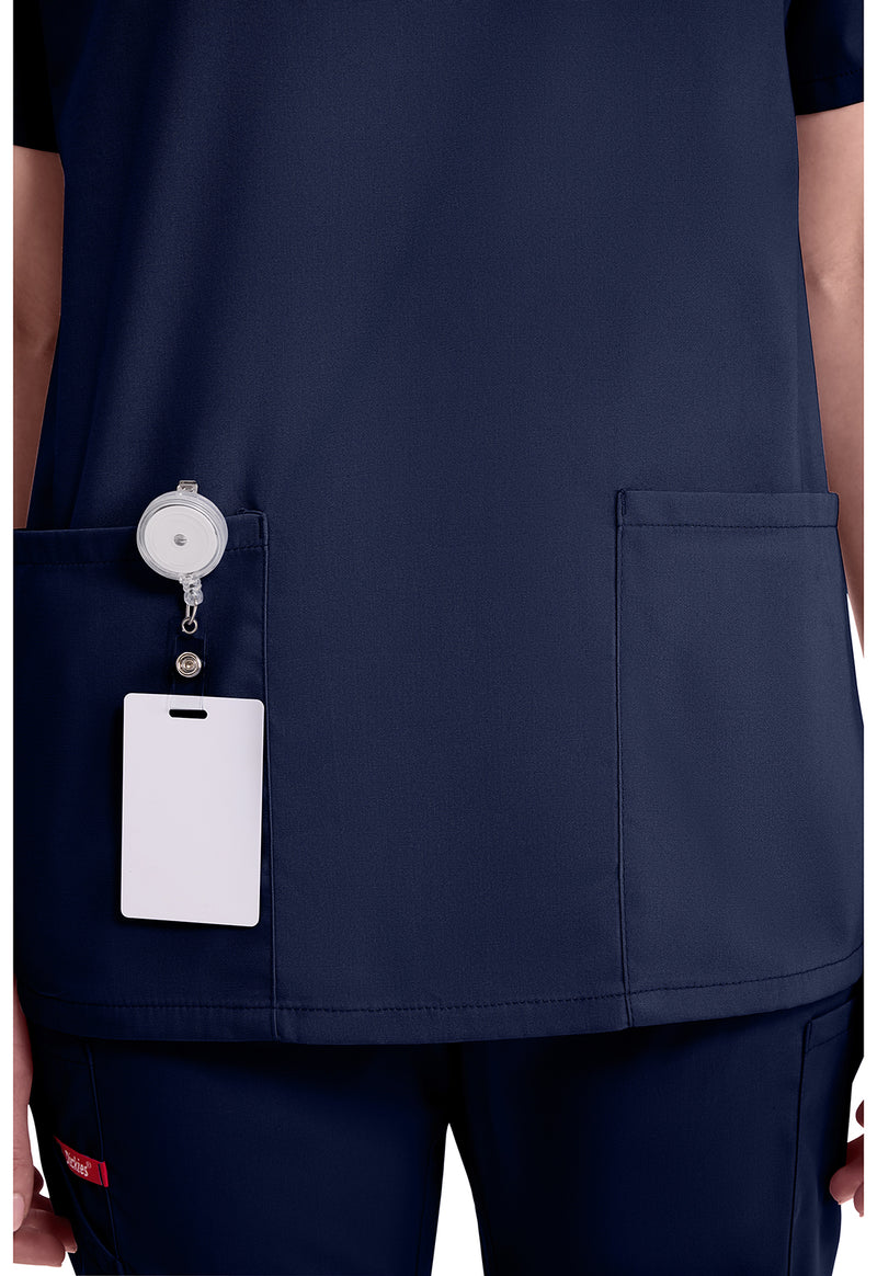 Navy - Women's V-Neck Scrub Top (View 3)
