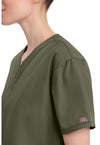 Olive - Women's V-Neck Scrub Top (View 4)