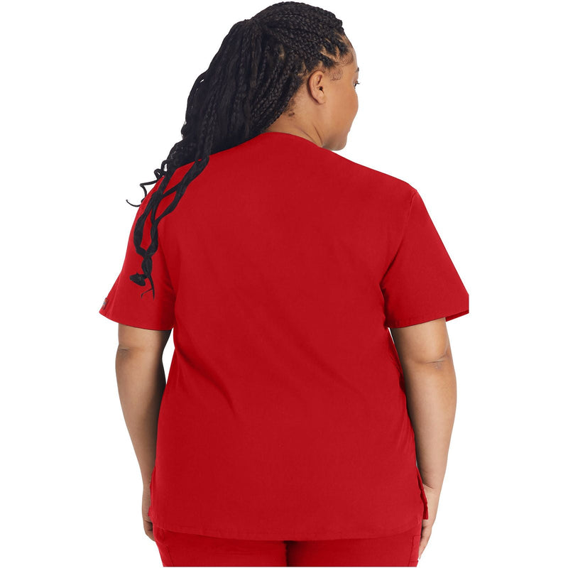 red - V-Neck Top