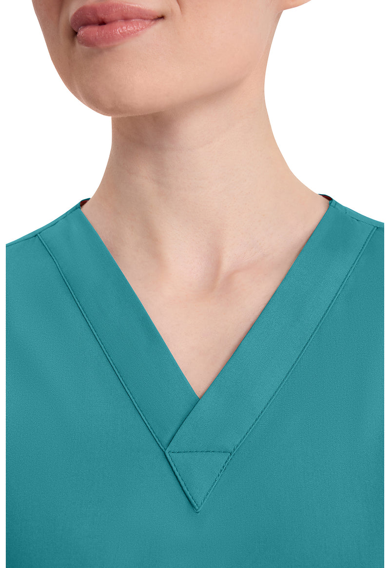 Teal Blue - Women's V-Neck Scrub Top (View 2)