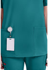 Teal Blue - Women's V-Neck Scrub Top (View 3)