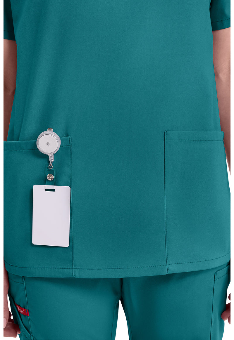 Teal Blue - Women's V-Neck Scrub Top (View 3)