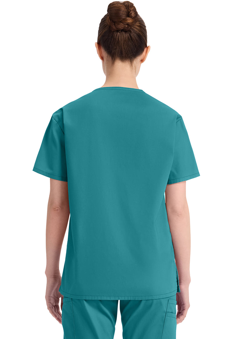 Teal Blue - Dickies EDS Signature Women Scrub Top - Back View