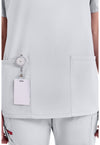 White - Women's V-Neck Scrub Top (View 3)