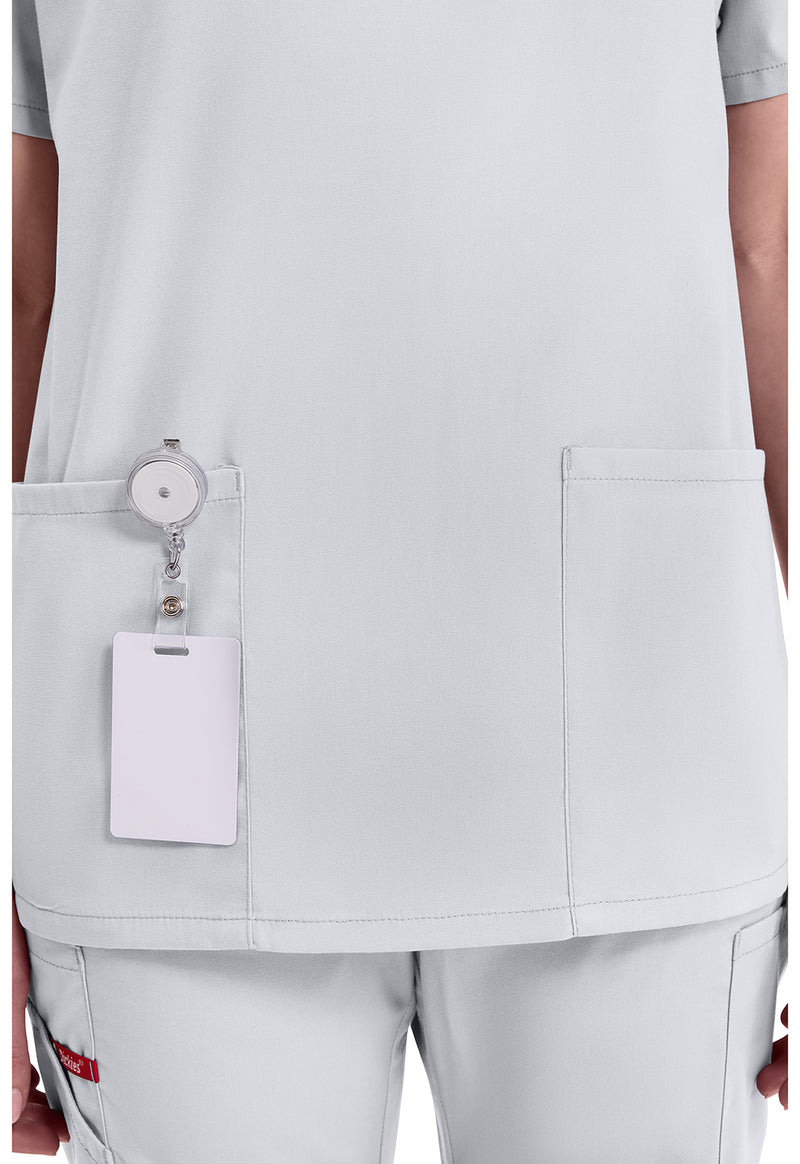 White - Women's V-Neck Scrub Top (View 3)