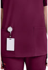 Wine - Women's V-Neck Scrub Top (View 3)