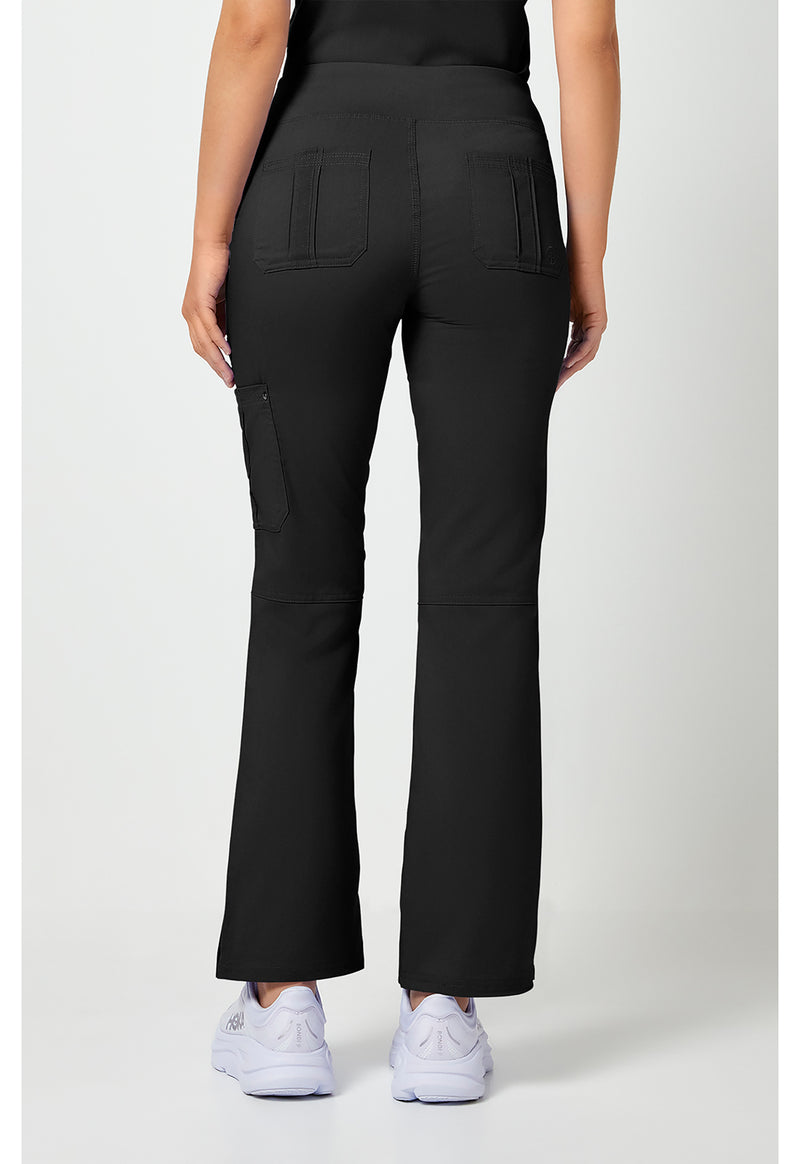BLACK - Healing Hands Purple Label Women Scrub Pants - Back View