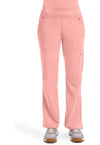 BLUSHING PEACH - Healing Hands Purple Label Women Scrub Pants - Front View