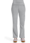 Grey - Healing Hands Purple Label Women Scrub Pants - Front View