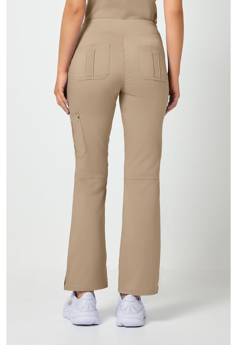 Khaki - Healing Hands Purple Label Women Scrub Pants - Back View