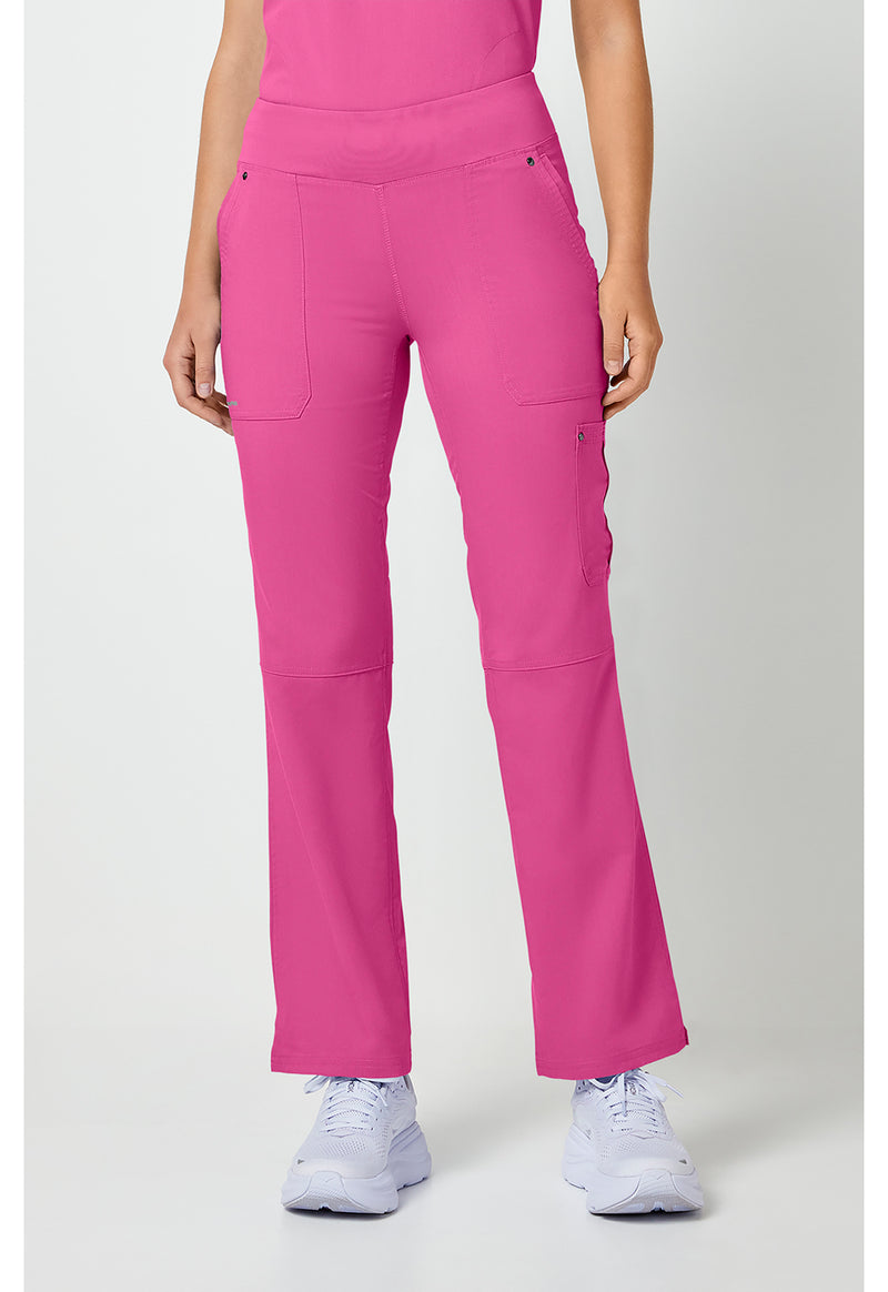 Shocking Pink - Healing Hands Purple Label Women Scrub Pants - Front View