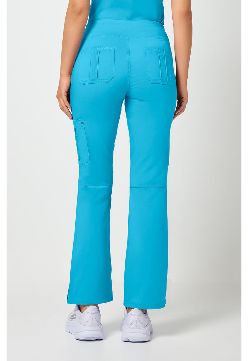 Turquoise - Healing Hands Purple Label Women Scrub Pants - Back View