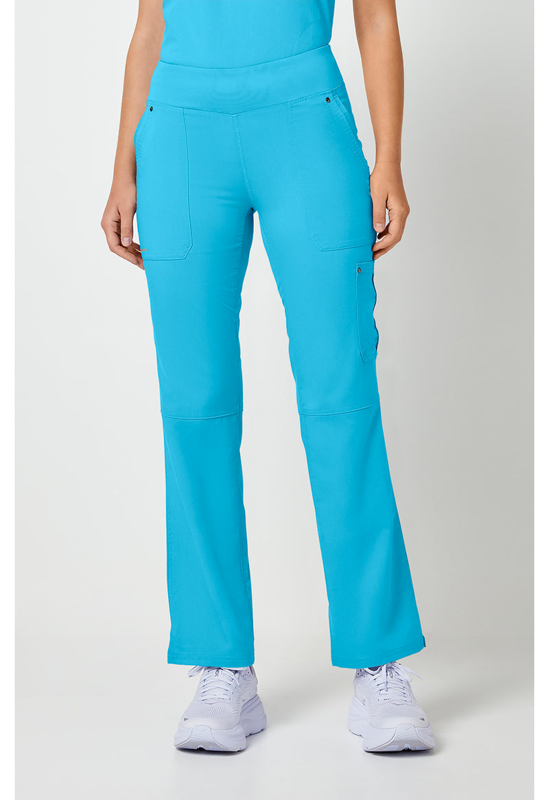 Turquoise - Healing Hands Purple Label Women Scrub Pants - Front View