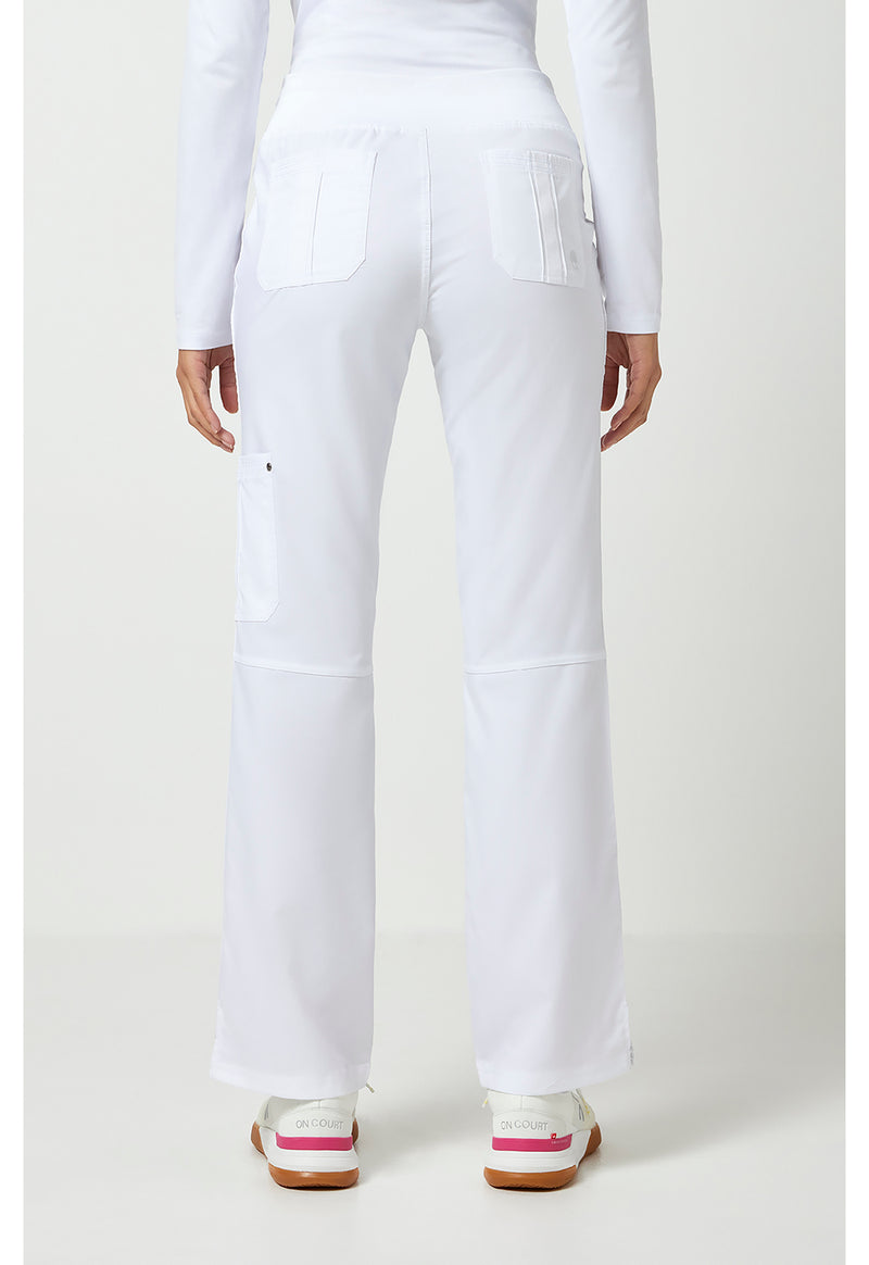 WHITE - Healing Hands Purple Label Women Scrub Pants - Back View
