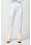 WHITE - Healing Hands Purple Label Women Scrub Pants - Front View
