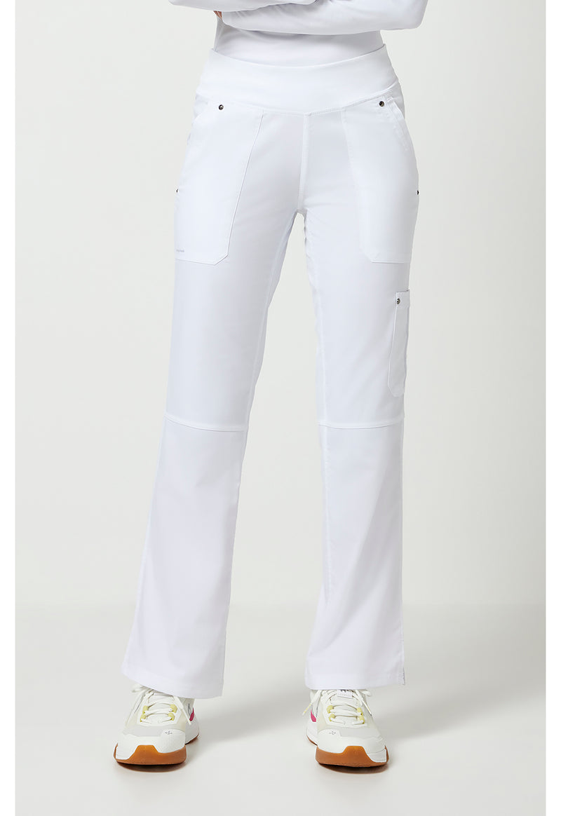 WHITE - Healing Hands Purple Label Women Scrub Pants - Front View