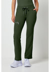 Dark Pine - Healing Hands 360 Women Scrub Pants - Front View