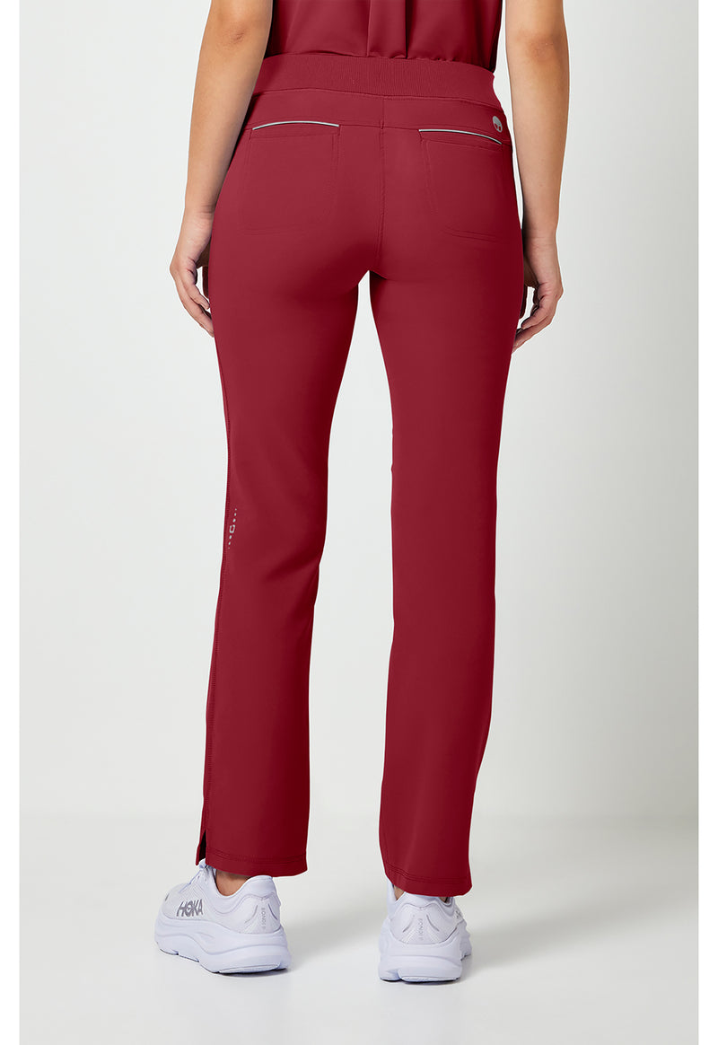 Garnet Red - Healing Hands 360 Women Scrub Pants - Back View