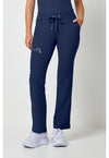 Navy - Healing Hands 360 Women Scrub Pants - Front View