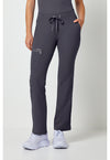 Pewter - Healing Hands 360 Women Scrub Pants - Front View