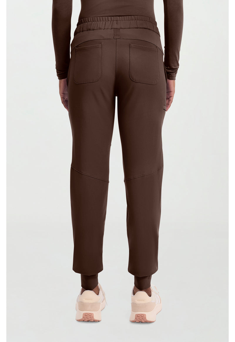 Dark Chocolate - Healing Hands 360 Women Scrub Pants - Back View