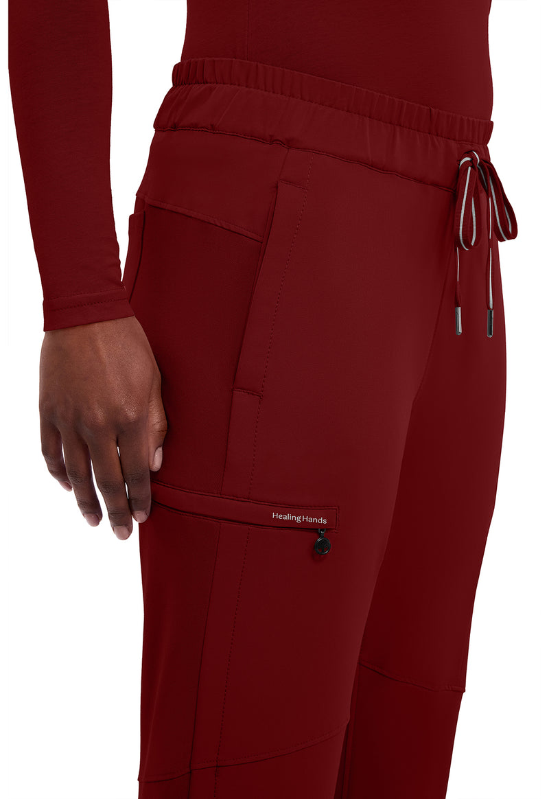 Garnet Red - Women's Naya Jogger Scrub Pants (View 3)