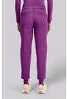 Plum Violet - Healing Hands 360 Women Scrub Pants - Back View