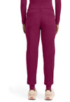Wine - Healing Hands 360 Women Scrub Pants - Back View