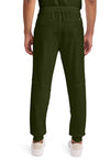 Dark Pine - Healing Hands 360 Men Scrub Pants - Back View