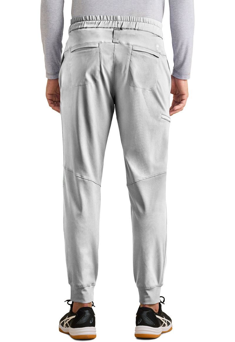 Silver Stone - Healing Hands 360 Men Scrub Pants - Back View