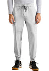 Silver Stone - Healing Hands 360 Men Scrub Pants - Front View