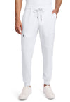 WHITE - Healing Hands 360 Men Scrub Pants - Front View