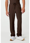 Dark Chocolate - Healing Hands 360 Men Scrub Pants - Front View