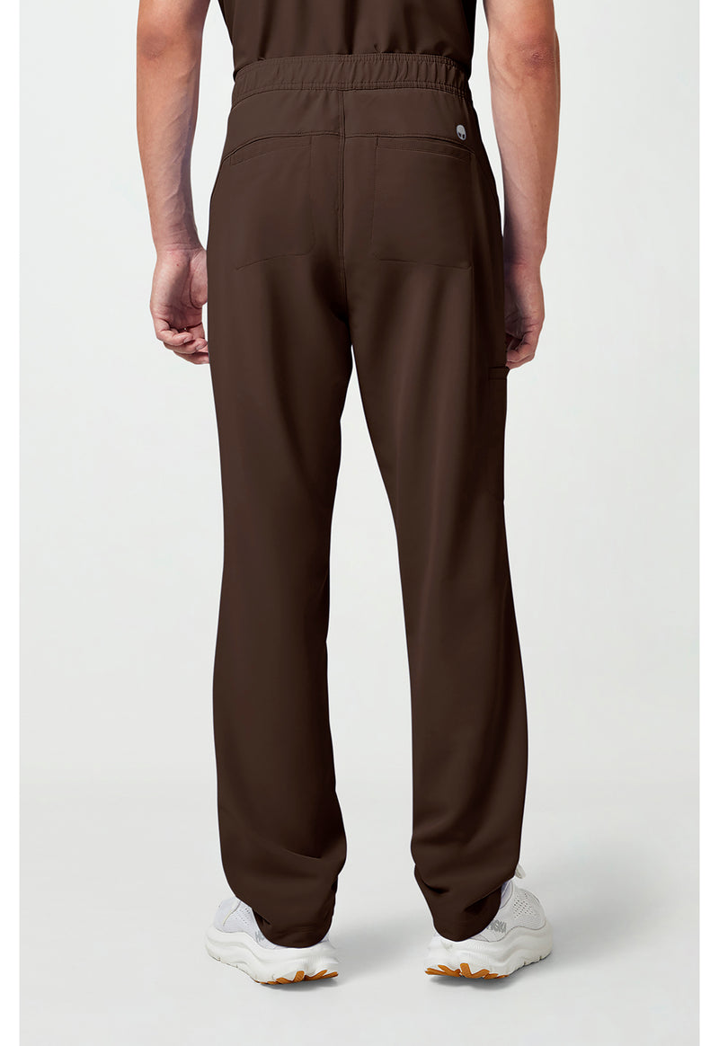 Dark Chocolate - Healing Hands 360 Men Scrub Pants - Back View