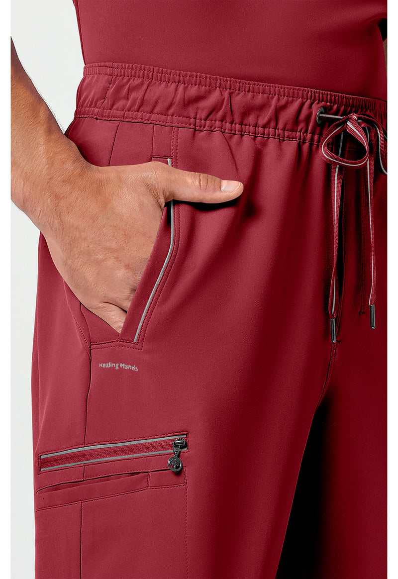 Garnet Red - Men's Noah Scrub Pants (View 3)
