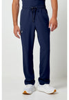 Navy - Healing Hands 360 Men Scrub Pants - Front View
