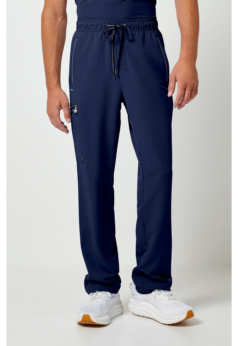 Navy - Healing Hands 360 Men Scrub Pants - Front View