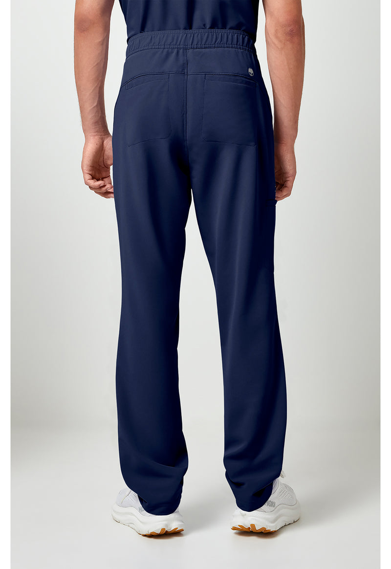 Navy - Healing Hands 360 Men Scrub Pants - Back View